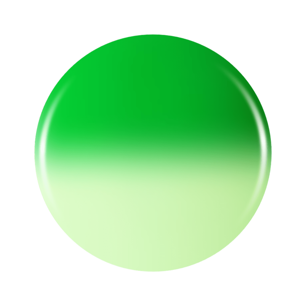 Kiwi Creme: Bright Green & Creamy Light Green Temperature Color Shifting Gel Nail Polish