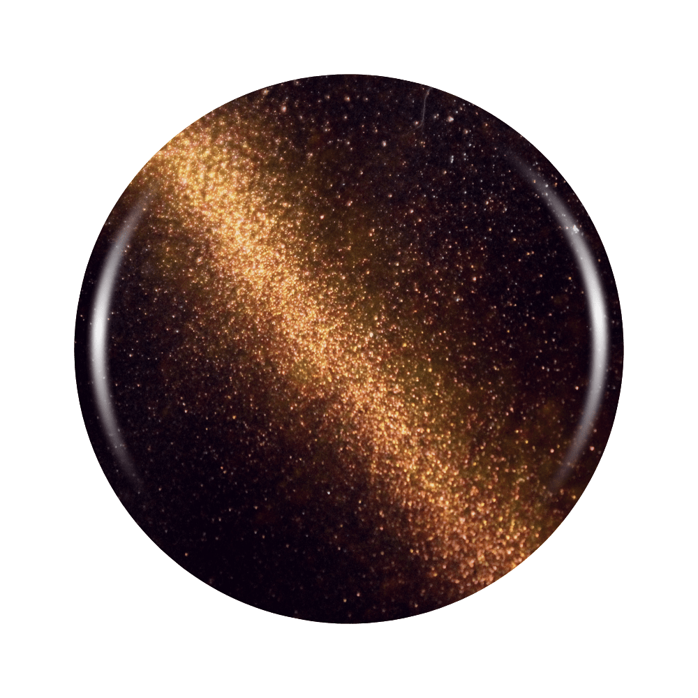 Black & Gold Cat's Eye Gel Nail Polish: Cat's Eye No. 11 Gel Color Finish