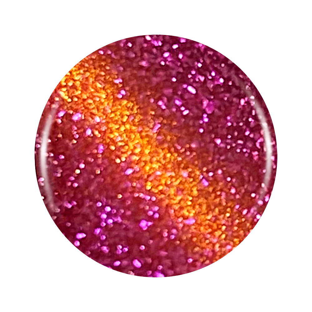 Pink & Orange Cat's Eye Shimmer Metallic Gel Nail Polish: Cat's Eye No. 13 Gel Color