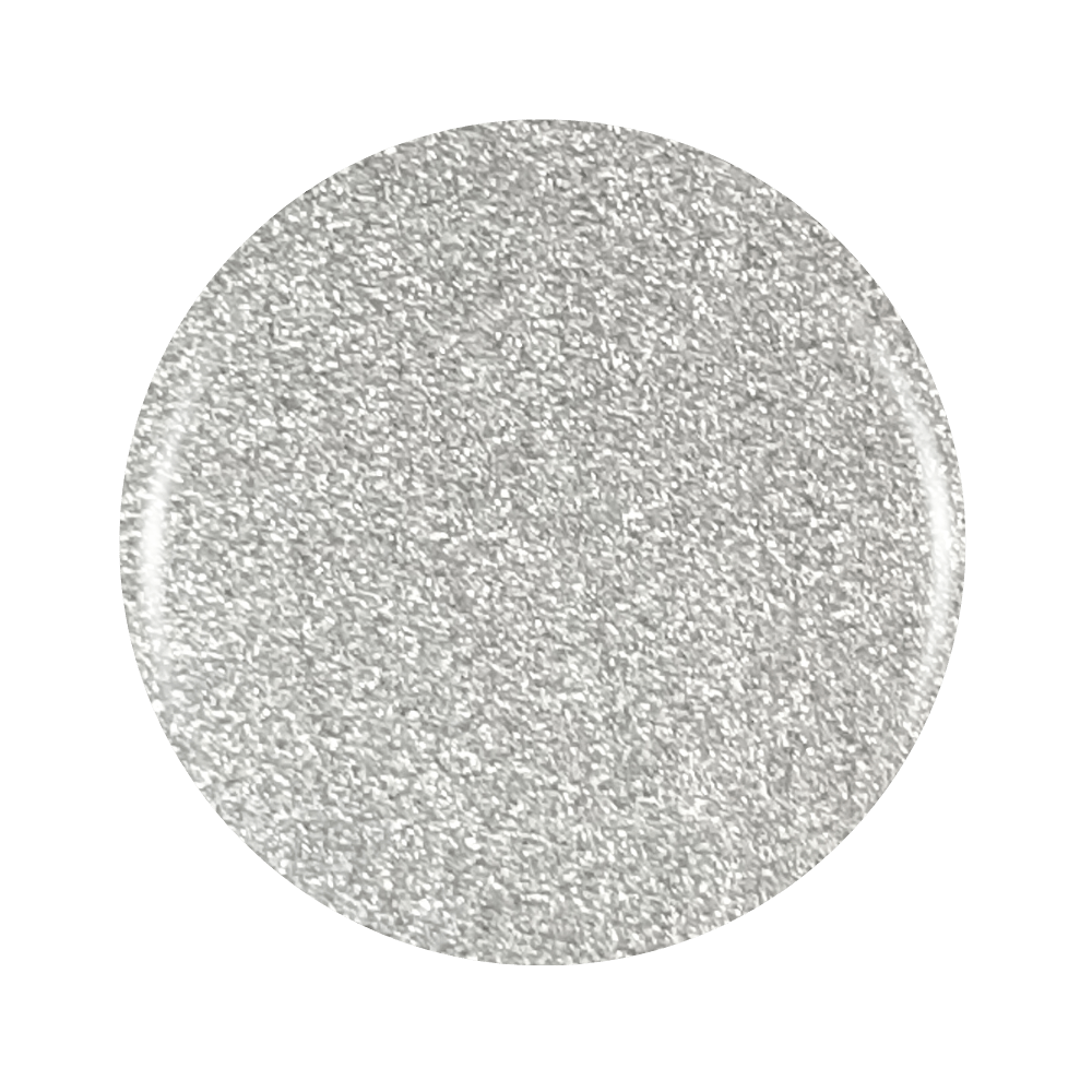 Vibes: Metallic Silver Shimmer Gel Nail Polish