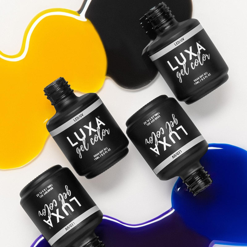 LUXA Glass Colors - Yellow, Black, Purple Blue