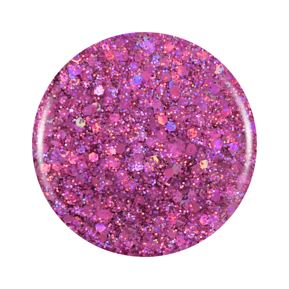 Glitter Jam: Purple Pink Shimmer Glitter Gel Nail Polish