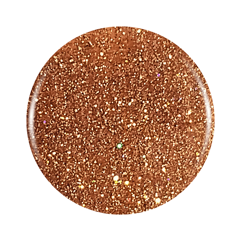 Kris: Copper Gold Slightly Holographic Glitter Gel Nail Polish