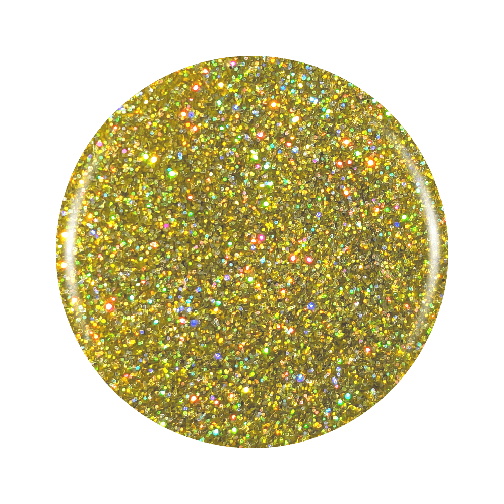 Lemon Eclipse: Yellow Holographic Glitter Gel Nail Polish