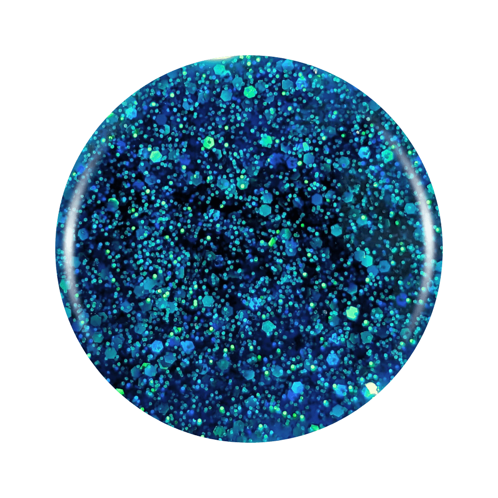 Mosaic Medley: Ocean Blue Glitter Gel Nail Polish