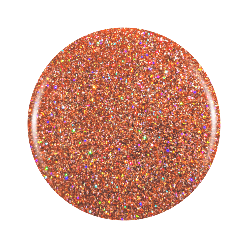 Ruby Radiance: Orange Red Glitter Gel Nail Polish