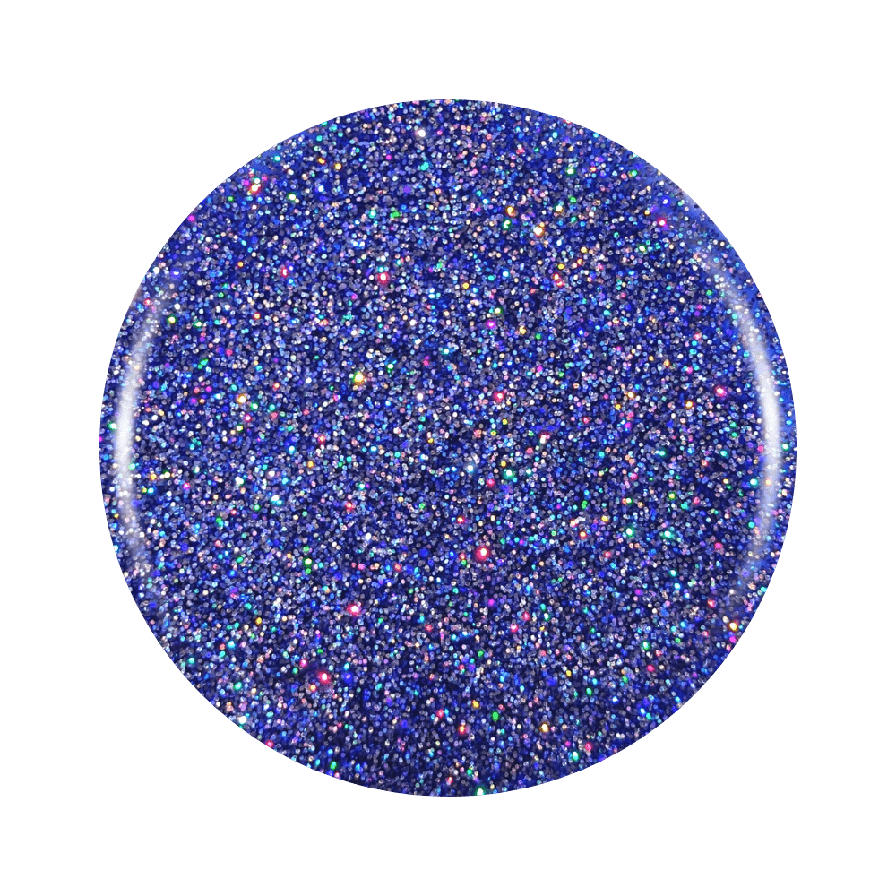 Sapphire Wave: Deep Blue Holographic Glitter Gel Nail Polish