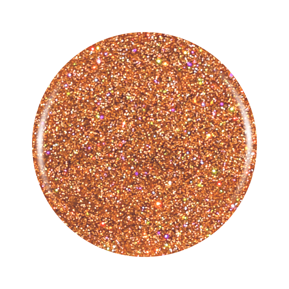 Solar Blaze: Golden Orange Holographic Glitter Gel Nail Polish