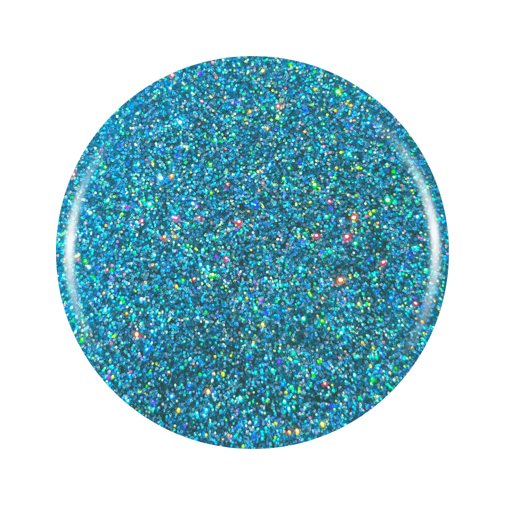 Teal Surge: Teal Blue Holographic Glitter Gel Nail Polish