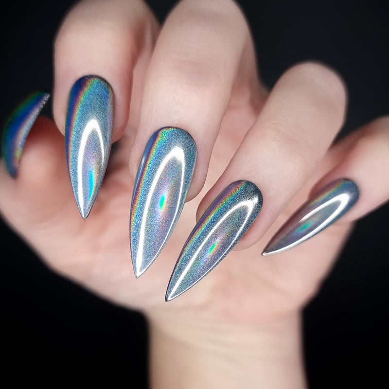 LUXA Holo Chrome Hand Swatch