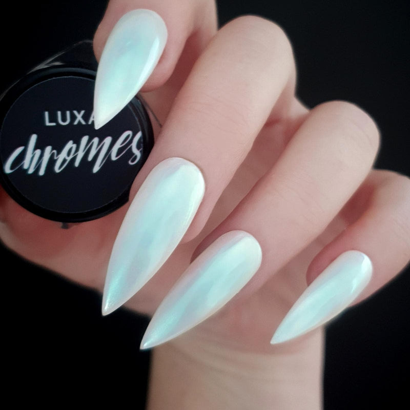 LUXA Nail Art - Opal Ice on White