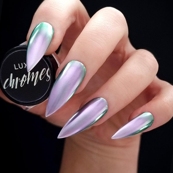 LUXA Nail Art - Opal Lavender on Black