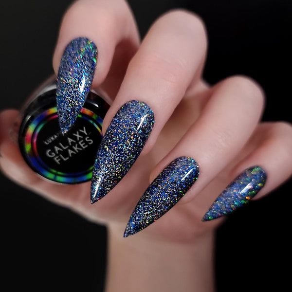 Pavo Galaxy Flakes - Hand Swatch