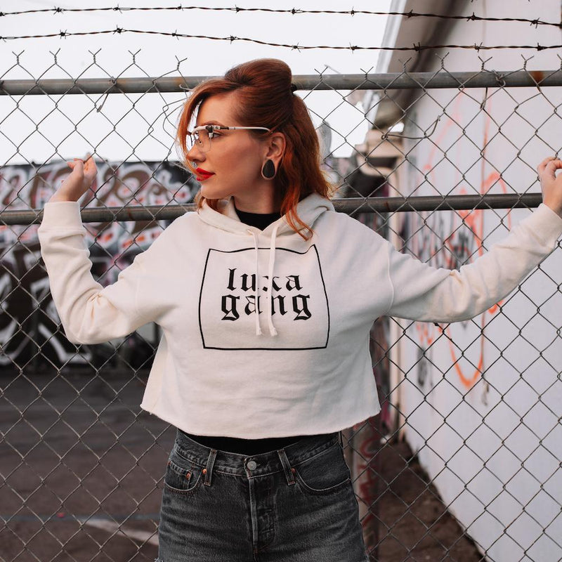 Luxa Gang crop hoodie