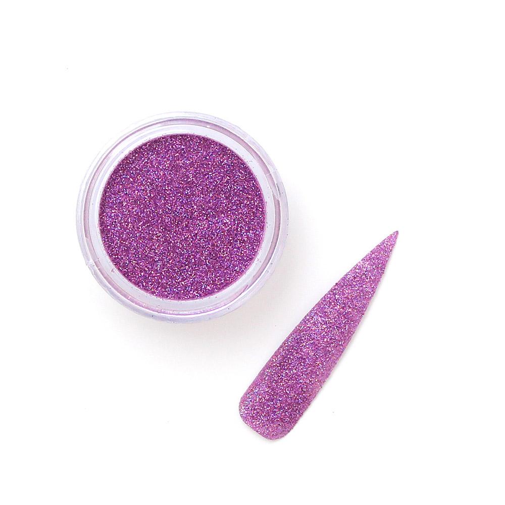Laser Peony: Ultra Fine Metallic Purple Pink Holographic Nail Glitter